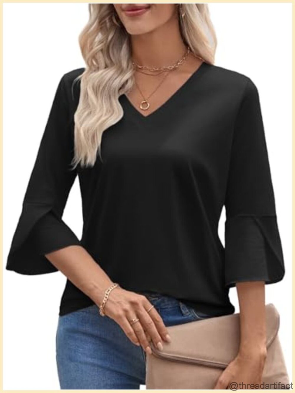 Womens Ruffle Sleeve V Neck T Shirt Casual Summer Beach Vacation Top